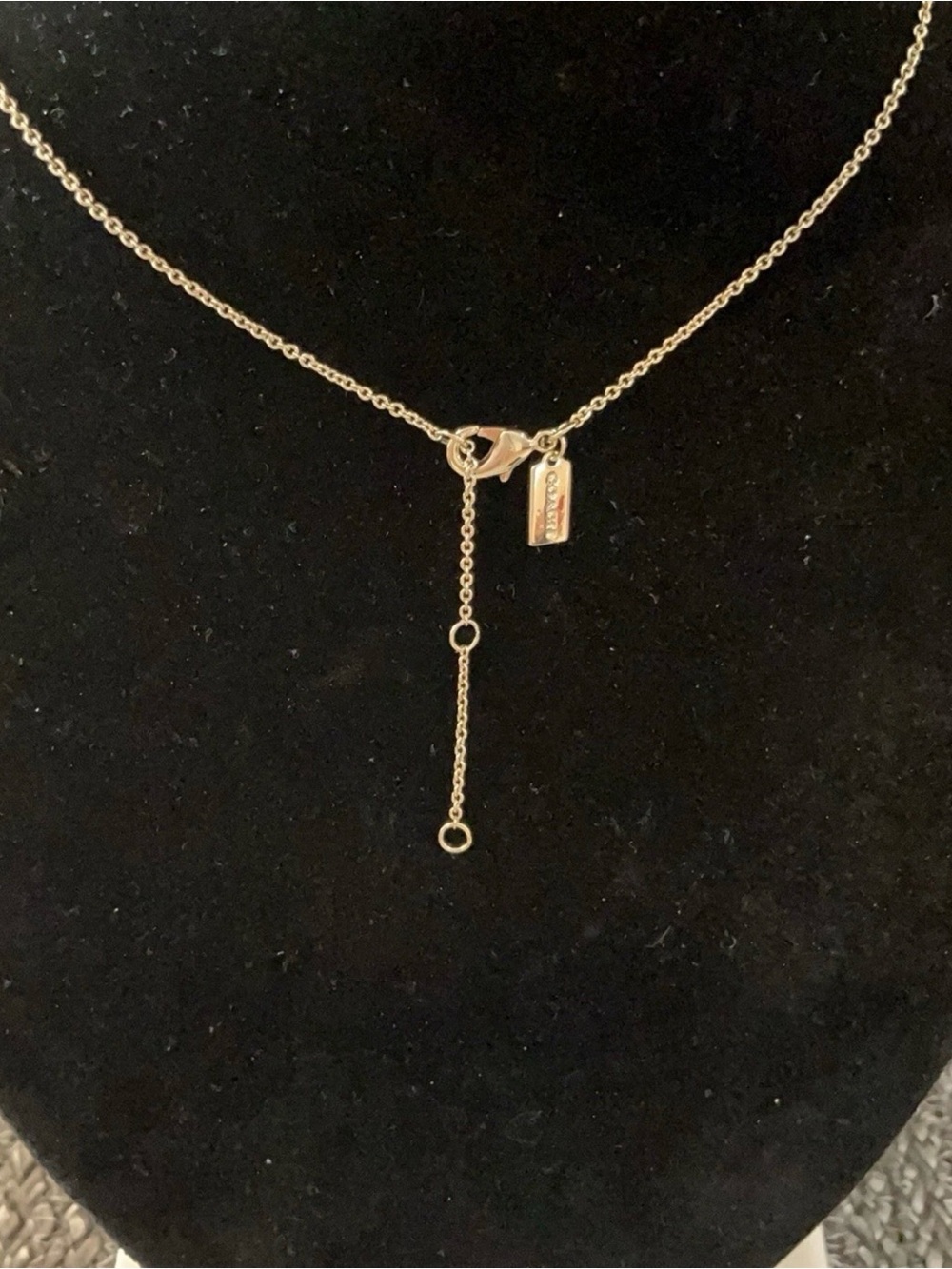 Coach Gold-Tone Bar Necklace with Crystal and Pearl Accents - Picture 8 of 8